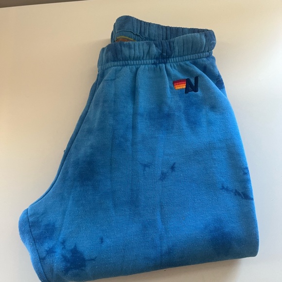 Hand Dyed Sweatpant in Tie Dye Crystal Royal - Picture 5 of 6